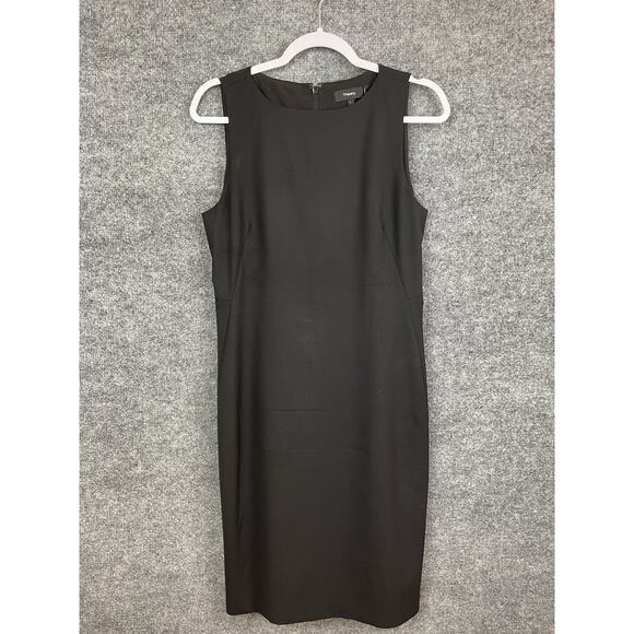 Theory Dresses & Skirts - Theory Black Dress Women's Size 6 Pencil Sleeveless Work Wear Virgin Wool